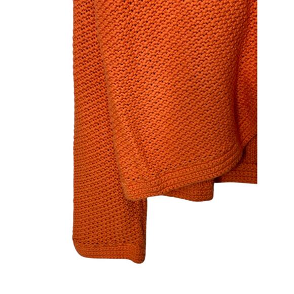 J. Jill Orange V-Neck Knit Medium Weight Cardigan Sweater Women's Large - Picture 7 of 8